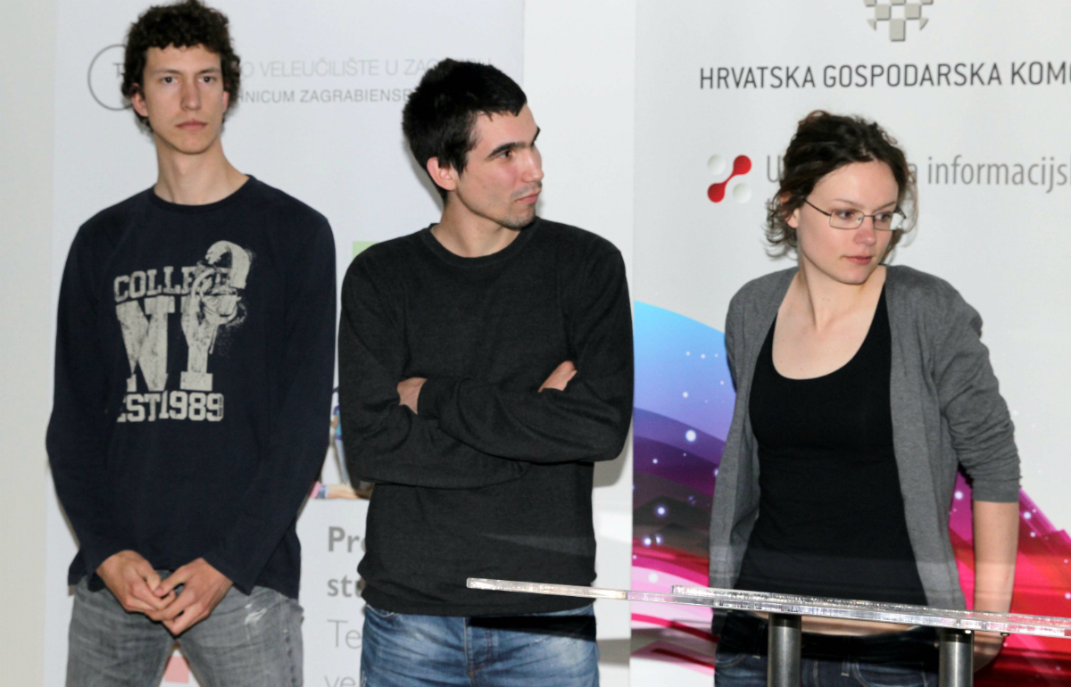 Pobjednički tim: Branimir Škarica, Mate Križanac i Magdalena Magličić